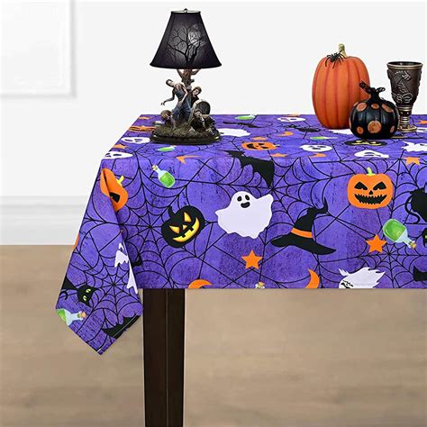 halloween oblong tablecloth|halloween tablecloths 60 x 120.